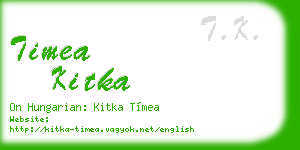 timea kitka business card